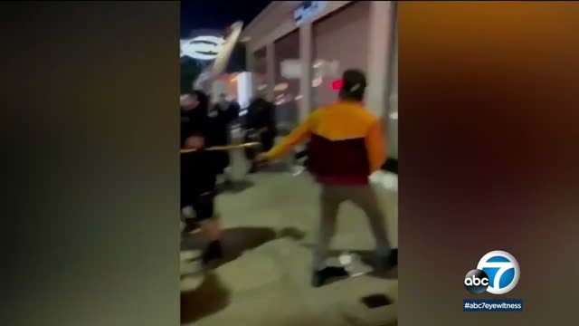 [Jews on the news] - Mideast tensions lead to LA fight involving pro-Palestinian protesters, Jewish diners.| ABC7