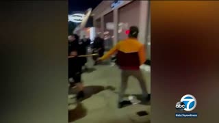 [Jews on the news] - Mideast tensions lead to LA fight involving pro-Palestinian protesters, Jewish diners.| ABC7