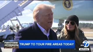 Trump en route to Los Angeles to survey Palisades Fire damage