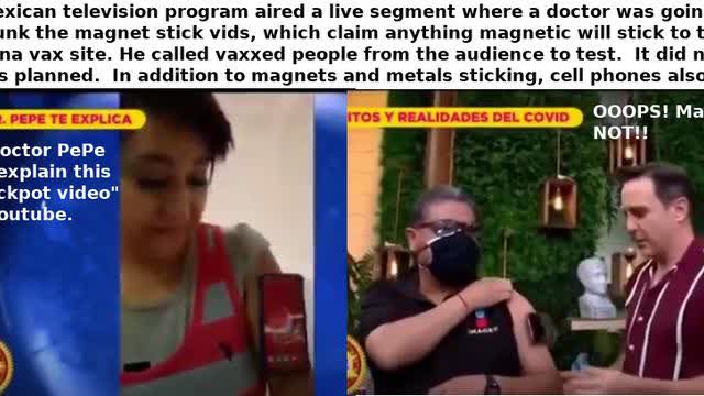 MEXICAN TV TRIES TO DEBUNK MAGNETIC VAX AND FAILS DURING LIVE BROADCAST - JSF
