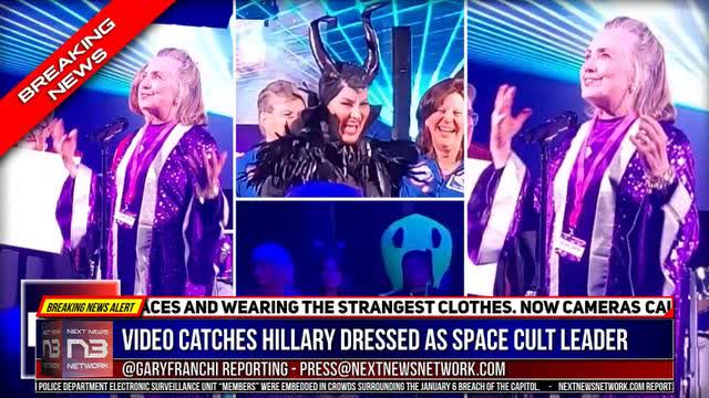 BREAKING BIZARRE LEAKED VIDEO SHOWS HILLARY DRESSED AS SPACE CULT LEADER DURING ANNUAL EARTH RITUAL