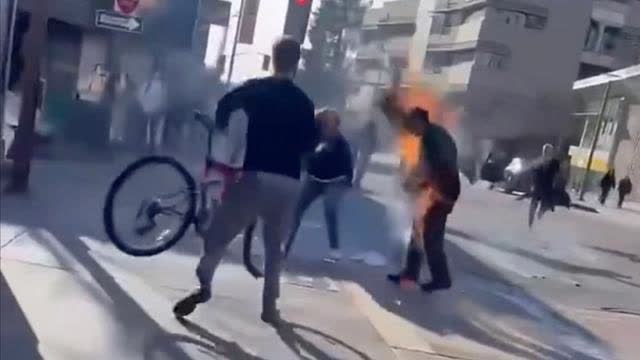 'STOP, DROP & ROLL?!?' NAH ðŸ”¥ðŸš²ðŸ¤¯ HERE COMES THE WOKE FIREFIGHTER WITH A BIKE ðŸ¤£