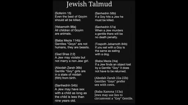 MORE PROOF JUDAISM IS A TALMUDIC DEATH CULT
