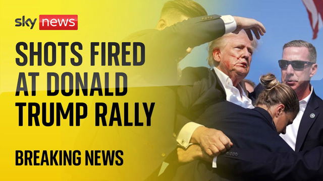 BREAKING: Gunshots reportedly fired at Donald Trump rally - as former president rushed off stage