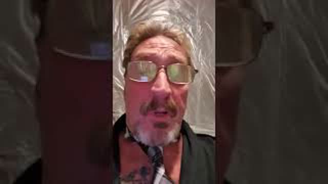 John McAfee recording inside a faraday cage