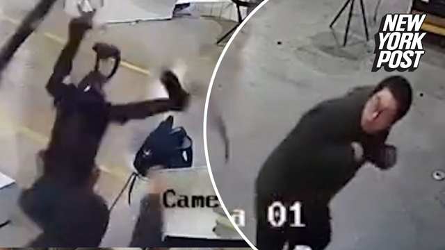 Humanoid robot attacks workers on factory floor