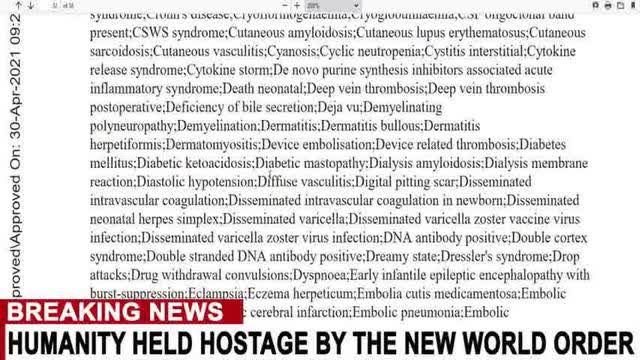 TOP SECRET ðŸ”ðŸ’‰ PFIZER DOCUMENT LEAKS ONLINE