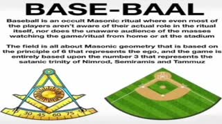 Base Baal (Baseball) is a masonic mass ritual. Here is the connection