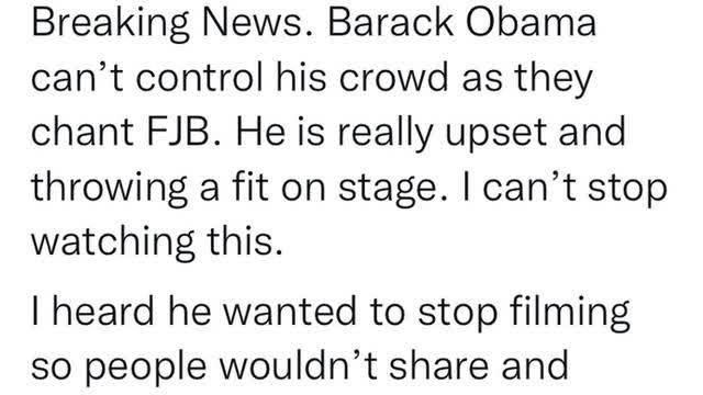 even obama Can't Stop the f*ck joe biden chant Now, It's Coming! - Doc Rich