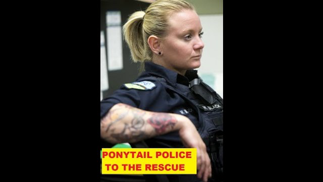 Ponytail Police Saved By Men - If He Wanted Her Gun He Could Have Taken It - Do You Feel Safe?