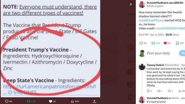 PRESIDENT DONALD JOHN TRUMP'S VACCINE ☤ [THE VIDEO TWITTER ORWELLIZED]
