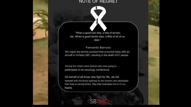 BREAKING NEWS: There were 15 cancer doctors on the 61 passenger plane that crashed in Brazil...?