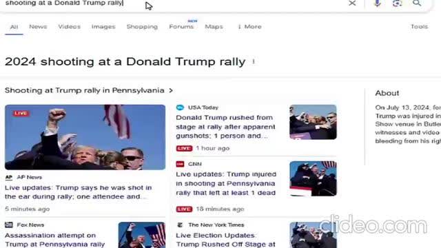 THE 'TRUMP SHOOTING' WAS NEWS ? BEFORE IT HAPPENED