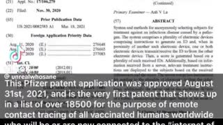 In 2021, Pfizer filed a patent for the remote tracking of all vaccinated people worldwide.