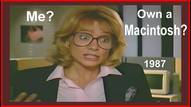Apple Computer 1987: Own a Macintosh (Movie) Mac Promo) IBM Personal Computer PC DOS Windows