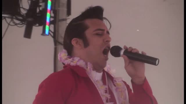 Luis Enrique. Elvis Impersonator from Puerto Rico at Graceland Tent