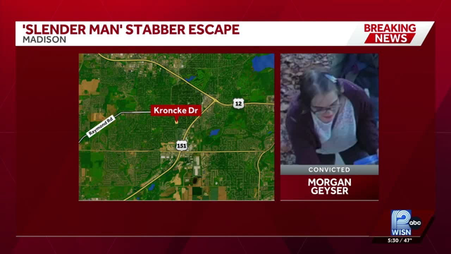 Slender Man stabbing attacker on the run after cutting off GPS monitor, Madison police say