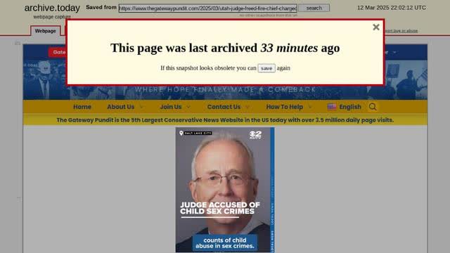 CORRUPT UTAH JUDGE FREED FIRE CHIEF CHARGED WITH CHILD EXPLOITATION ?‍⚖ NOW BOTH CHARGED