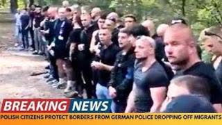 POLISH CITIZENS GUARD BORDER TO STOP GERMAN POLICE DROPPING OFF MIGRANTS❗