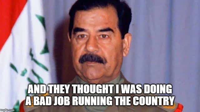 Dubya Does The Happy Dance With Saddam HusseinðŸ•ºðŸ’ƒ