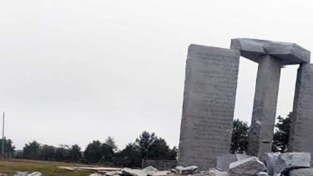 The moment the Satanic Pillars in Georgia were taken out by LIGHTENING