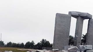 The moment the Satanic Pillars in Georgia were taken out by LIGHTENING