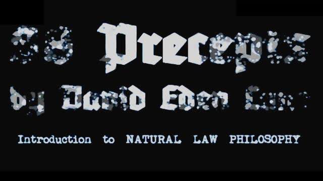 88 PRECEPTS BY DAVID LANE | INTRODUCTION TO NATURAL LAW PHILOSOPHY