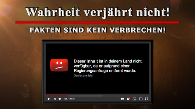 Wahrheit verjaehrt nicht! Fakten sind kein Verbrechen!