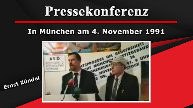 Pressekonferenz [Ernst Zundel]