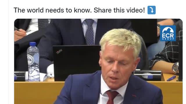 Rob Roos MEP on "Vaccines" Questioning Pfizer