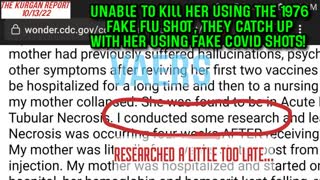 VAERS: MOTHER PAYS ULTIMATE PRICE FOR CHILD'S LACK OF RESEARCH!