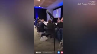 Doctor William Bay stands up