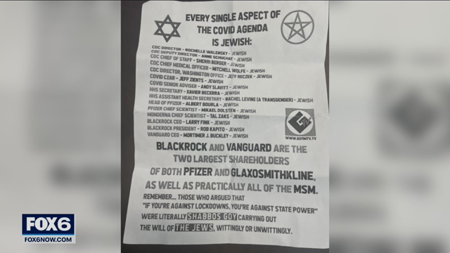Kenosha anti-Semitic flyers suggest 'COVID related to Jews' | FOX6 News Milwaukee