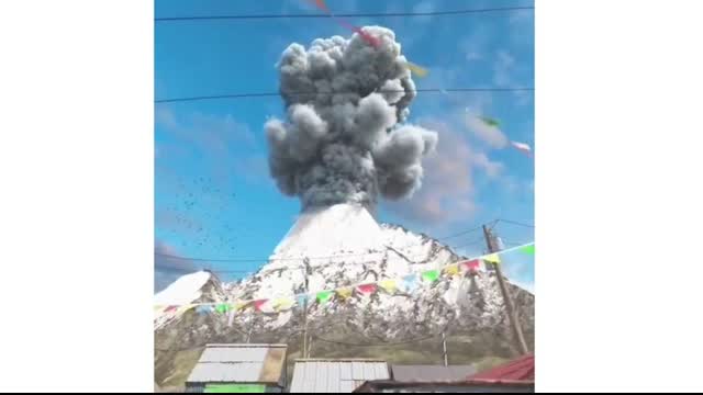 Amazing footage - Indonesiaâ€™s Sinabung Volcano Erupted again Unleashes New Burst of Hot Ash