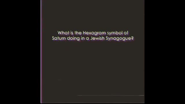 What is the hexagram of saturn doing in a Jewish synagogue?
