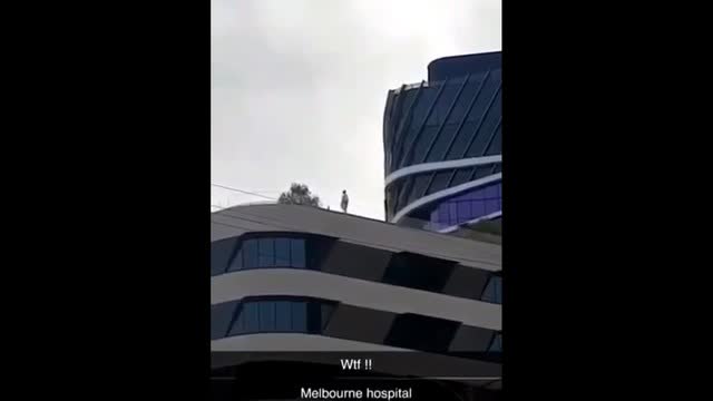 Suicide in Melbourne hospital, jumping of the roof