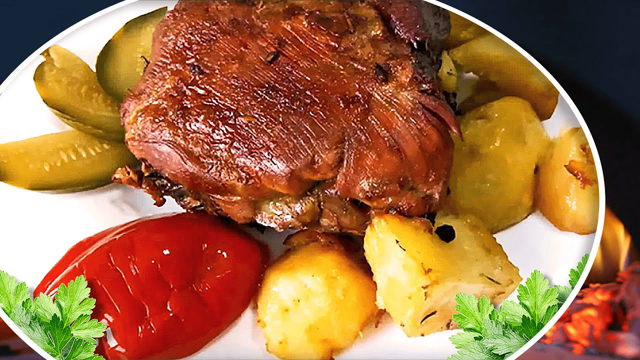 How to make roast pork brisket in the oven with potatoes
