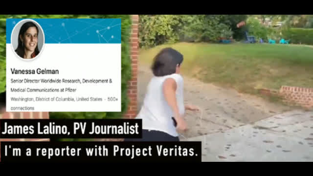 TheJEWISH Director of Global Research at Pfizer flees when confronted by a reporter about HER CRIMES