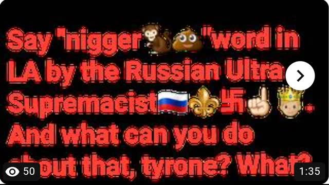 say the "nigger" word in Los Angeles. And what any of you can do about it‚ americuck pussies?