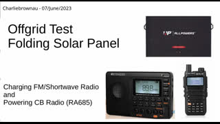 Prepping - Off-grid Test - 10w Folding Solar Panel
