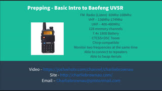 Prepping - Basic Intro to Uv5R (Short Video)