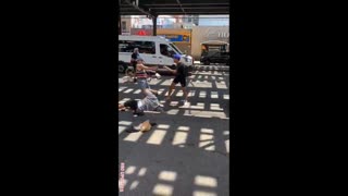 Crazy Black Woman Assaulting and Robbing Older White Lady