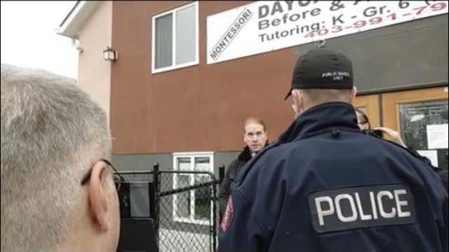 Gestapo Return To Calgary Church.  STAND YOUR GROUND!  FIGHT THE JWO!