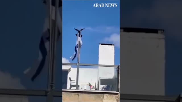 Crow throwing down kike flag. BASED AF