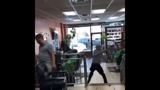 Nigger spots the nigger who snitched on him five years ago at the barbershop