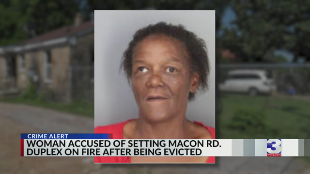 Woman evicted from home accused of trying to set it on fire
