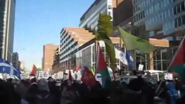 Palestinian Rally Agains Jews in Montreal