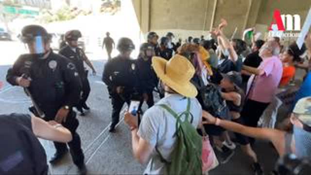 SHUT DOWN: PRO-ABORTION ACTIVISTS GET KICKED OFF THE FREEWAY BY LAPD
