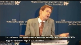 **2012 VIDEO** - Patrick Clawson Advocates "False Flags" & "Staged Attacks" For War Against Iran