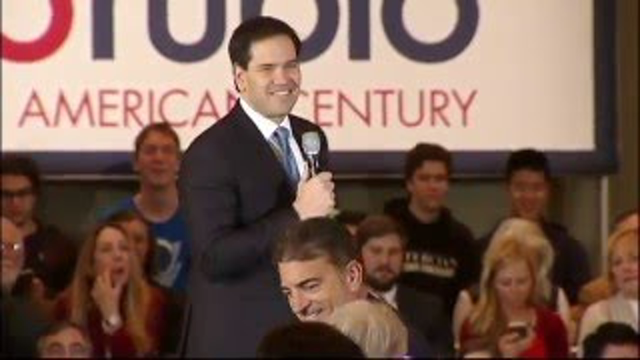 FEELGOOD VIDEO - Brave goy heckles Marco Rubio with TRUTH at start of his Texas Rally